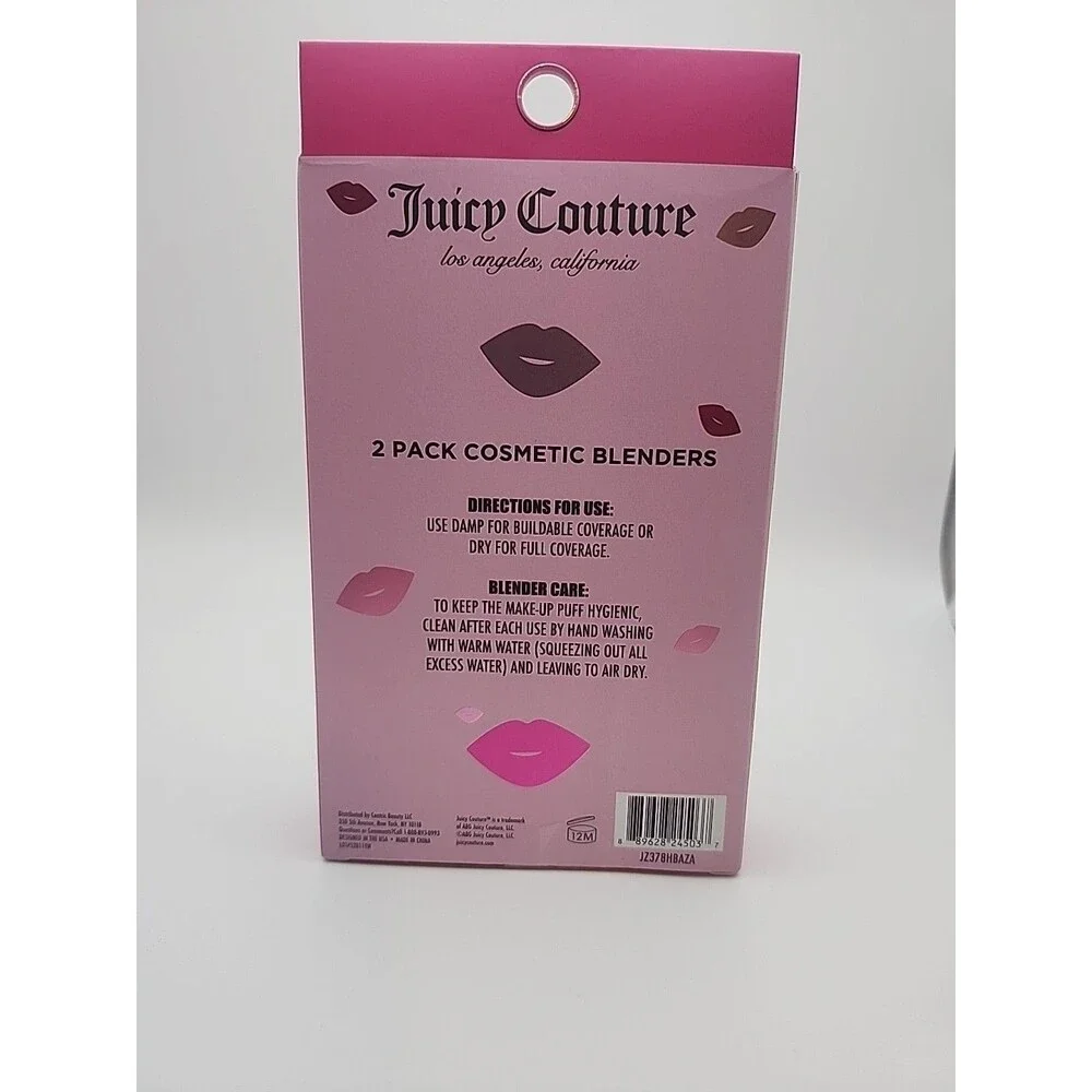 Juicy Couture 2 Teardrop Blender Sponges Pink Dark Pink Reusable Standard New